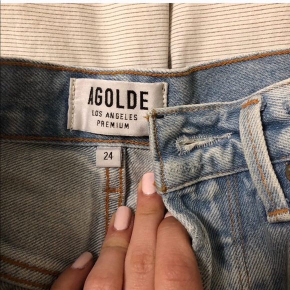 Agolde Parker Denim Shorts - Picture 5 of 6